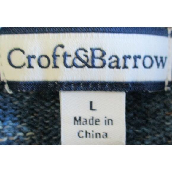 Croft & Barrow Women's Blue Long Sleeve Stretch V-Neck Sweater Size Large - Picture 8 of 10